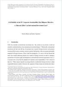 Civil liability in the EU Corporate Sustainability Due Diligence Directive